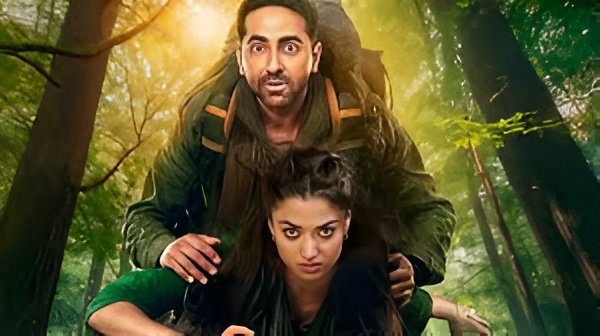 Ayushmann Khurrana, Rashmika Mandanna, and Nawazuddin Siddiqui in the blockbuster horror-comedy Thamma, now streaming soon on Amazon Prime Video.