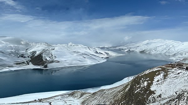 Snow-covered peaks and icy landscapes define Tibet, widely known as the Land of Snow.