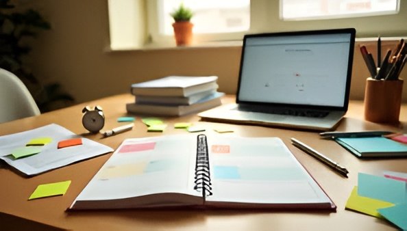 Students follow a structured five-day study plan using notes, flashcards, and practice tests to prepare effectively without last-minute stress.