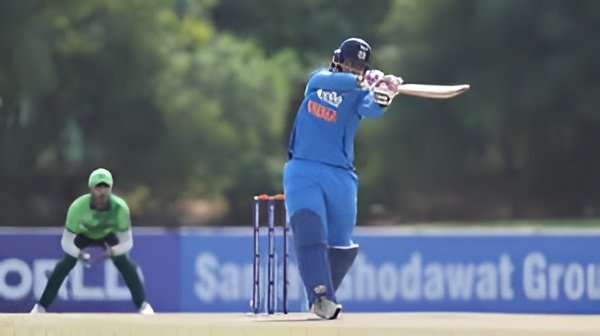 Indian U19 players react after defeat in Asia Cup final against Pakistan.