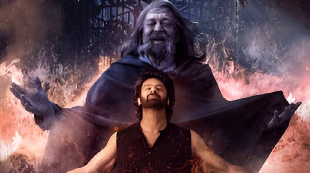 Prabhas in a striking moment from the newly released Raja Saab trailer ahead of the film’s theatrical release.