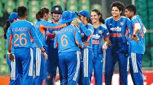 India Women celebrate their 5th T20I win over Sri Lanka as 2025 delivers historic moments across Indian sports.