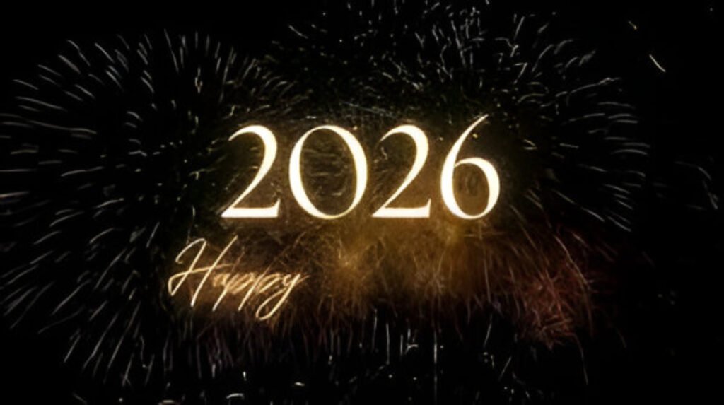 Happy New Year 2026 celebrations with fireworks, love, laughter, and joy shared with family and friends.