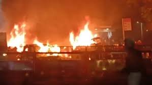 Flames and emergency teams at Le Constellation bar in Crans-Montana after deadly New Year explosion.