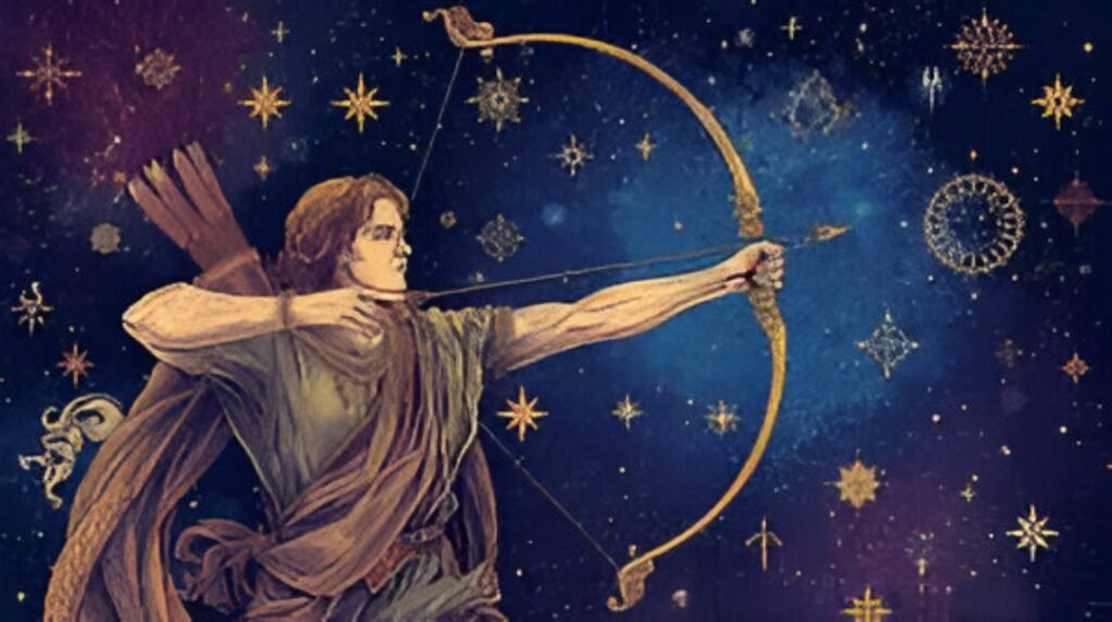 Sagittarius zodiac illustration symbolising growth, new beginnings, and thoughtful action for January 6, 2026.