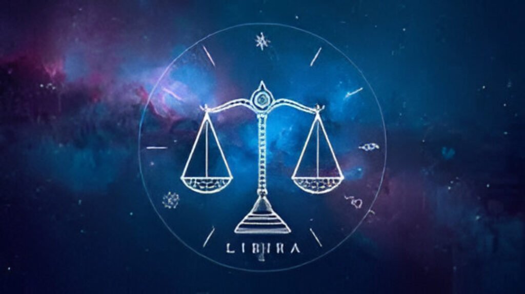 Libra zodiac illustration representing balance, focus, and mindful boundaries on January 7, 2026.