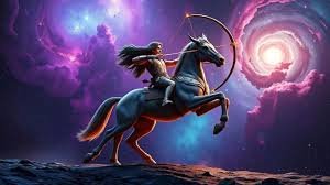 Sagittarius zodiac illustration symbolizing progress, persistence, and achieving goals on January 7, 2026.