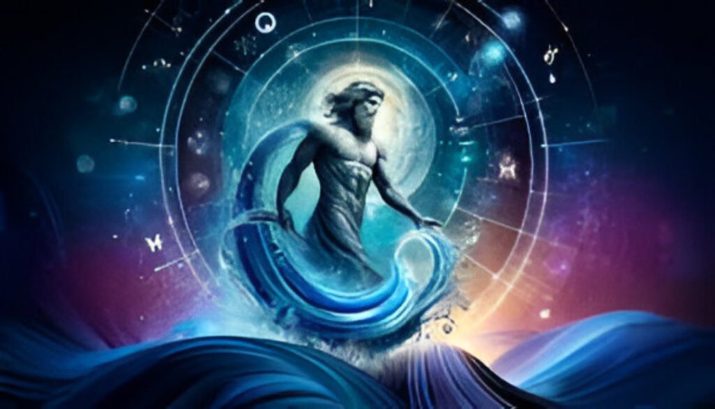 Aquarius zodiac illustration symbolizing resilience, confidence, and navigating life’s changes on January 7, 2026.