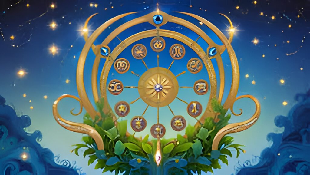 Illustrated zodiac horoscope artwork reflecting the cosmic energies and planetary guidance for January 9, 2026.