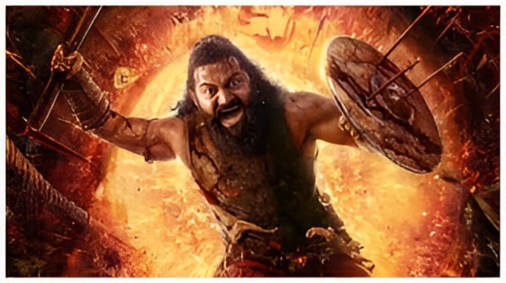 A still from Kantara: Chapter 1 and Mahavatar Narasimha as both films move closer to Oscar recognition.