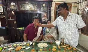 Lavish Sankranti feast prepared by Andhra families to welcome sons-in-law during their first homecoming.