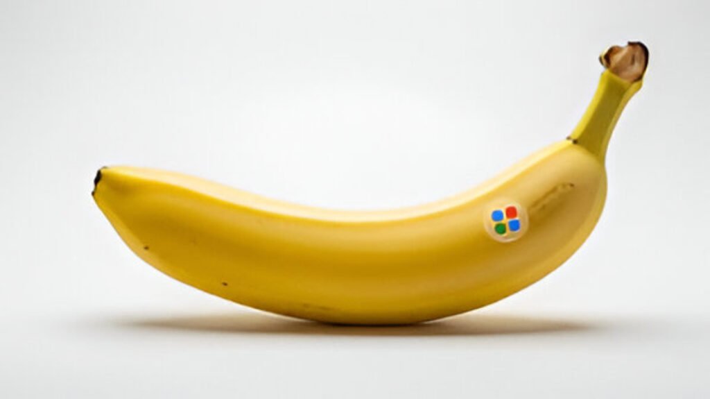 An AI-generated visual showcasing yellow bananas spelling “Nano Banana,” symbolizing the playful identity behind Google’s powerful image model.