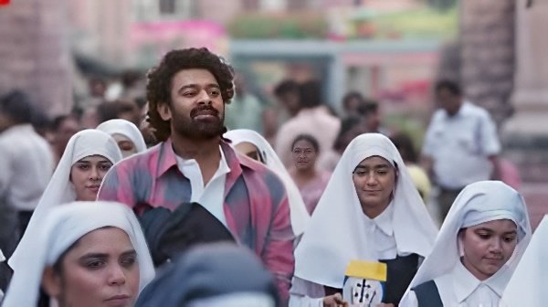 Prabhas in “Raje Yuvaraja” video song from “The Raja Saab.”