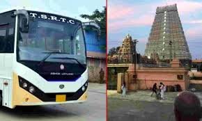 TGSRTC buses depart from Telangana as part of newly launched pilgrimage and tourism tour packages covering major temple destinations.