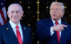 U.S. President Donald Trump greets Israeli Prime Minister Benjamin Netanyahu after inviting him to join the proposed Gaza ‘Board of Peace’.