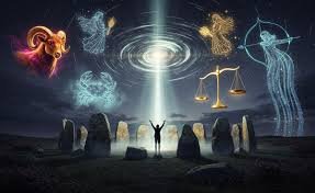 Illustration representing the zodiac signs and cosmic energies guiding each sign on January 23, 2026.