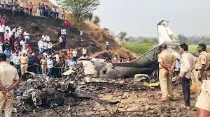 CCTV footage shows VT-SSK Learjet 45 tilting sharply before crashing in Baramati, killing Ajit Pawar and four others.