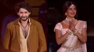 Mahesh Babu, Priyanka Chopra Jonas and S.S. Rajamouli on the set of Varanasi, scheduled for global release April 7, 2027.