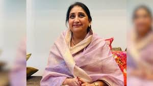 Sunetra Pawar arriving for the swearing-in ceremony as Maharashtra’s first woman Deputy Chief Minister in Mumbai.