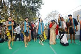 Maori tribal representatives perform the traditional Haka dance during the Sammakka–Saralamma Jatara at Medaram in Telangana.