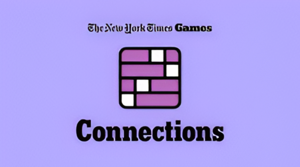 NYT Connections puzzle grid showing 16 words grouped into four colour-coded themes.