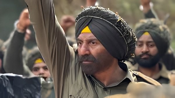 Sunny Deol in a powerful still from Border 2, which crossed the ₹200 crore mark globally within four days of release.