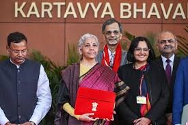 Finance Minister Nirmala Sitharaman presents Union Budget 2026–27, announcing a higher capital expenditure outlay of ₹12.2 lakh crore.